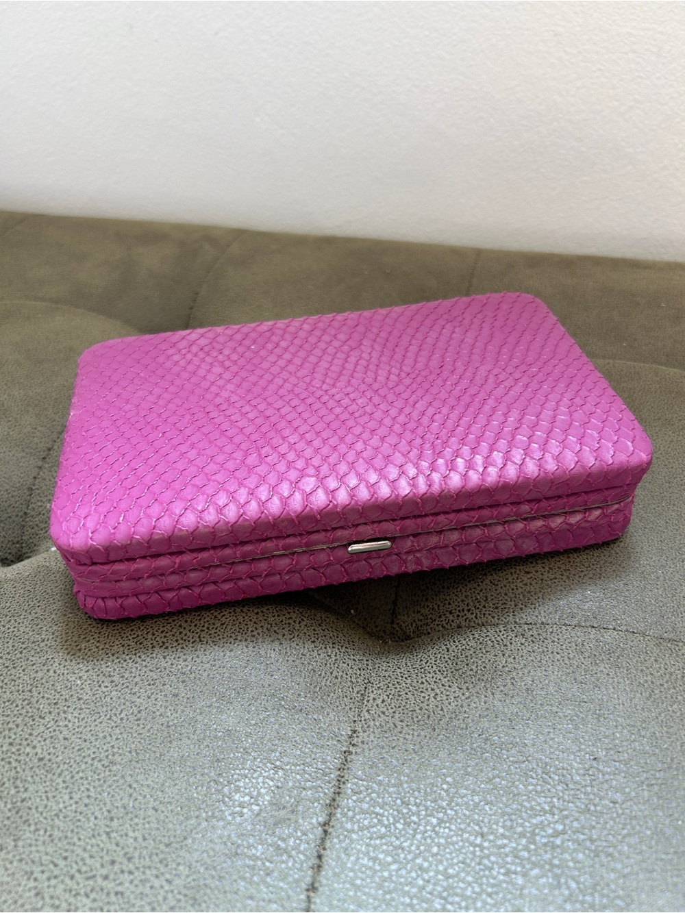 Trish McEvoy Pink Textured Jewelry Case